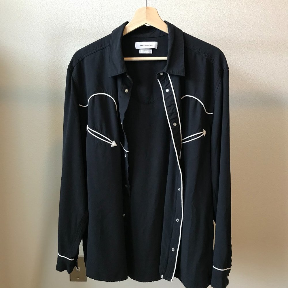 Urban Outfitters Western Button-Down Shirt (Large)
